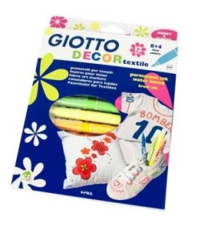 ROTULADOR GIOTTO TEXTIL ESTUCHE 12 COLORES