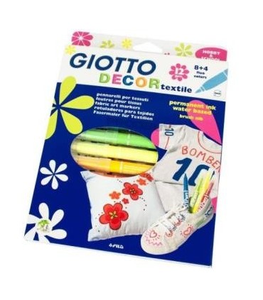 ROTULADOR GIOTTO TEXTIL ESTUCHE 12 COLORES