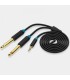CABLE ESTEREO VENTION JACK 3 5 MACHO A 2x JACK 6 5 MACHO - CABLE NEGRO DE 1 5 METROS