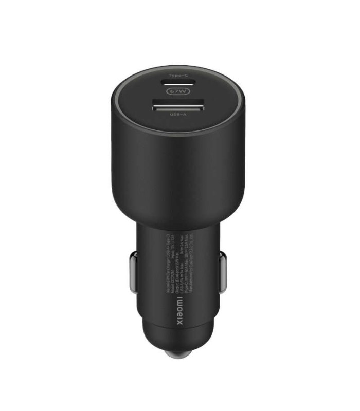 CARGADOR DE COCHE XIAOMI 67W - 1 USB-A + 1 USB-C - COMPATIBLE CON CARGA RAPIDA