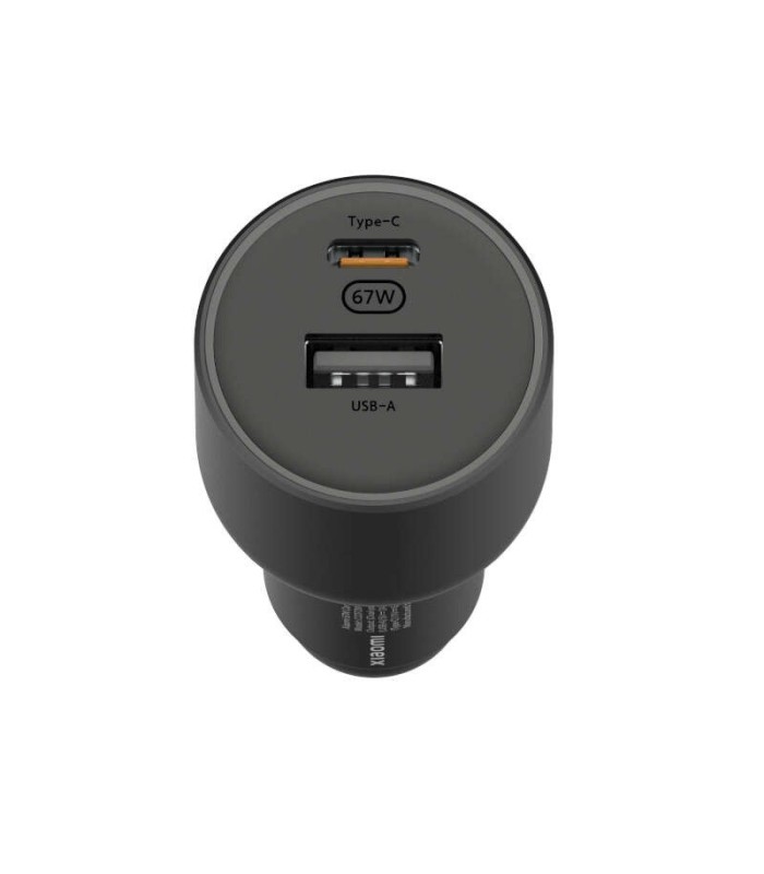 CARGADOR DE COCHE XIAOMI 67W - 1 USB-A + 1 USB-C - COMPATIBLE CON CARGA RAPIDA