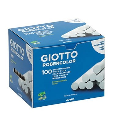 TIZAS BLANCAS ANTIPOLVO ROBERCOLOR CAJA 100 UNIDADES
