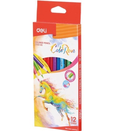 LAPICES COLORES 12 UNIDADES TRIANGULARES DELI