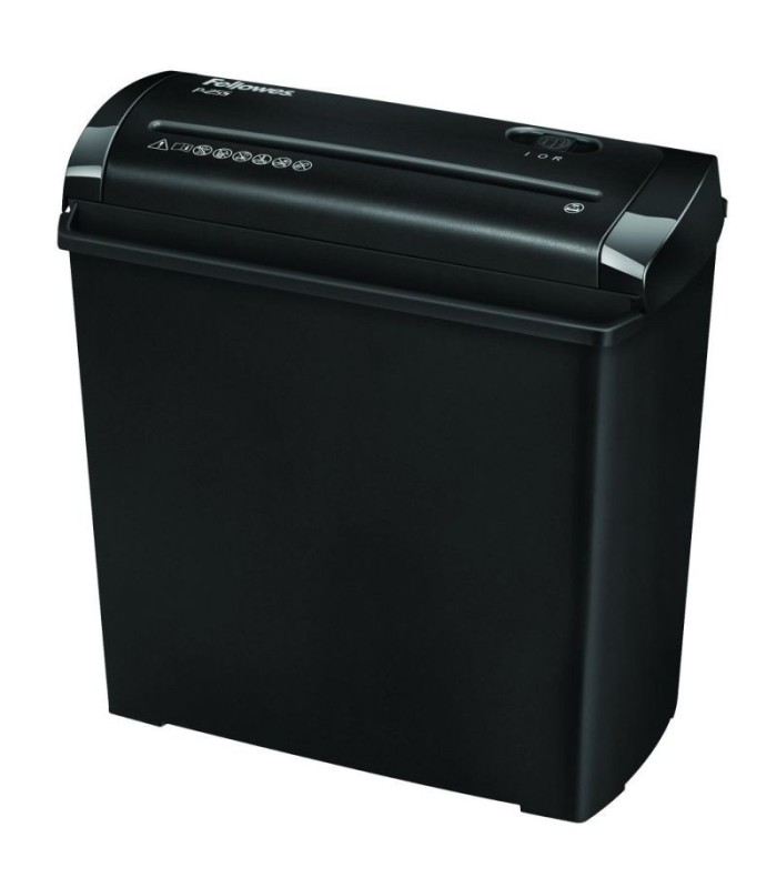 DESTRUCTORA FELLOWES POWERSHRED P-25S NEGRA - DESTRUYE HASTA 5 HOJAS - CORTE EN TIRAS