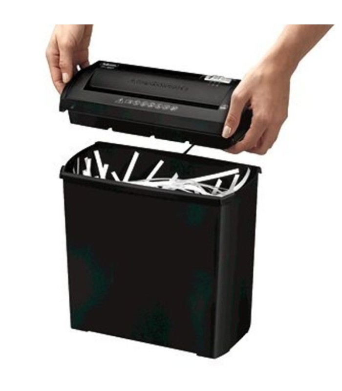DESTRUCTORA FELLOWES POWERSHRED P-25S NEGRA - DESTRUYE HASTA 5 HOJAS - CORTE EN TIRAS