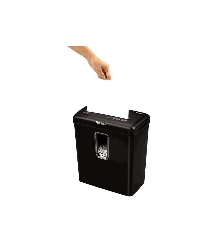 DESTRUCTORA FELLOWES POWERSHRED P-30C NEGRA - DESTRUYE HASTA 6 HOJAS - CORTE EN PARTICULAS