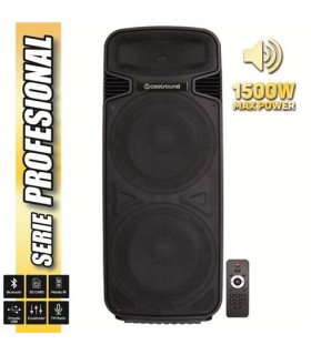 ALTAVOZ AUTOAMPLIFICADO COOLSOUND PRO 500 450W RMS 2x15" - BLUETOOTH, USB, SD, RADIO FM