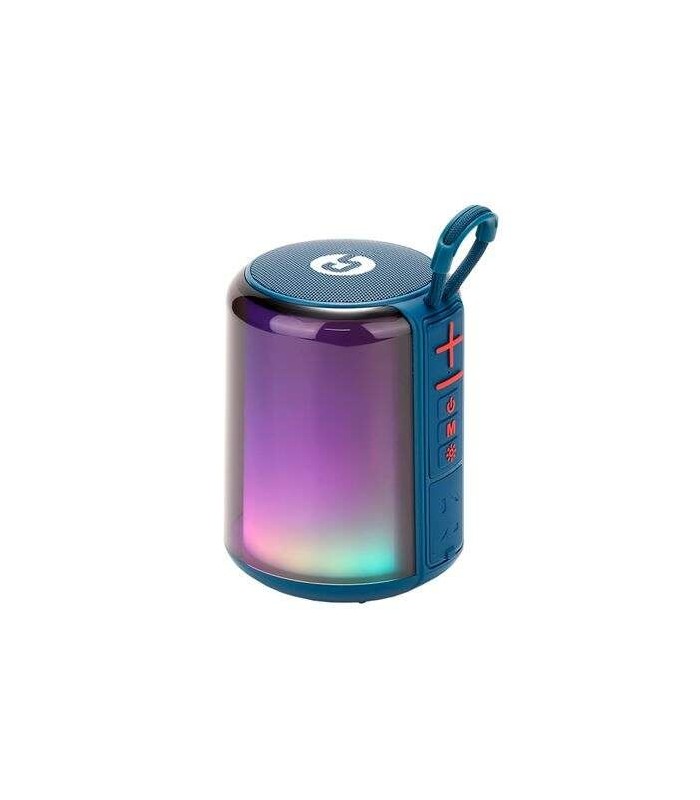 ALTAVOZ INALAMBRICO COOLSOUND LIGHT BOOM AZUL - POTENCIA 5W - EFECTO LUCES LED
