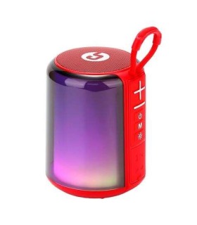 ALTAVOZ INALAMBRICO COOLSOUND LIGHT BOOM ROJO - POTENCIA 5W - EFECTO LUCES LED