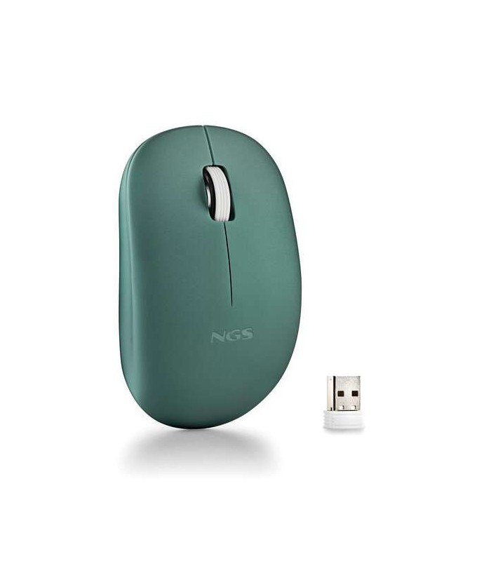 RATON OPTICO INALAMBRICO NGS FOG PRO VERDE - TECLAS SILENCIOSAS - USO AMBIDIESTRO