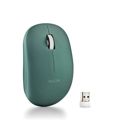 RATON OPTICO INALAMBRICO NGS FOG PRO VERDE - TECLAS SILENCIOSAS - USO AMBIDIESTRO