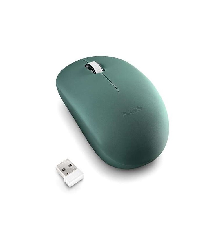 RATON OPTICO INALAMBRICO NGS FOG PRO VERDE - TECLAS SILENCIOSAS - USO AMBIDIESTRO