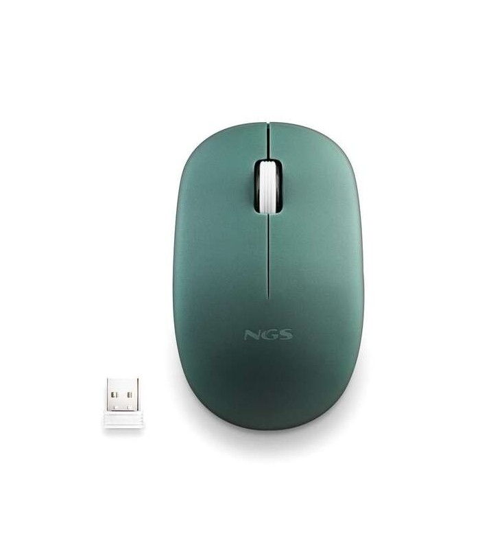RATON OPTICO INALAMBRICO NGS FOG PRO VERDE - TECLAS SILENCIOSAS - USO AMBIDIESTRO