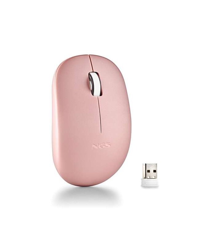 RATON OPTICO INALAMBRICO NGS FOG PRO ROSA - TECLAS SILENCIOSAS - USO AMBIDIESTRO