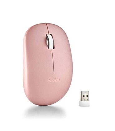 RATON OPTICO INALAMBRICO NGS FOG PRO ROSA - TECLAS SILENCIOSAS - USO AMBIDIESTRO