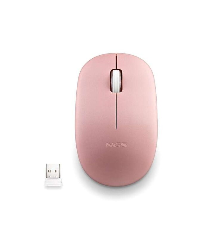 RATON OPTICO INALAMBRICO NGS FOG PRO ROSA - TECLAS SILENCIOSAS - USO AMBIDIESTRO