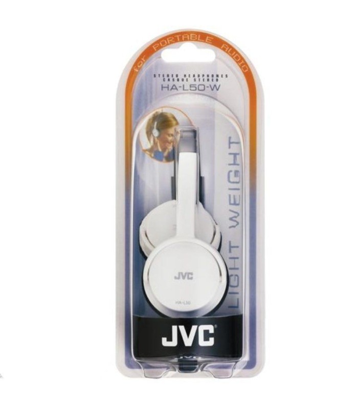 AURICULARES LIGEROS CON CABLE HA-L50 JVC BLANCOS - JACK 3 5mm - CABLE 1 5 metros