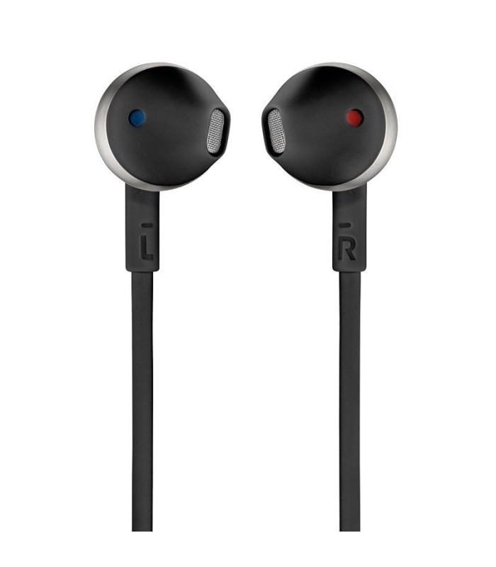 AURICULARES JBL TUNE T205 NEGROS - PURE BASS - DRIVERS 12 5MM - CABLE PLANO - MANOS LIBRES