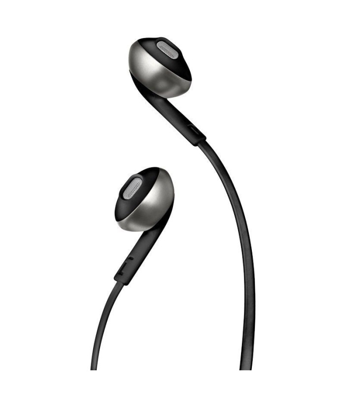 AURICULARES JBL TUNE T205 NEGROS - PURE BASS - DRIVERS 12 5MM - CABLE PLANO - MANOS LIBRES