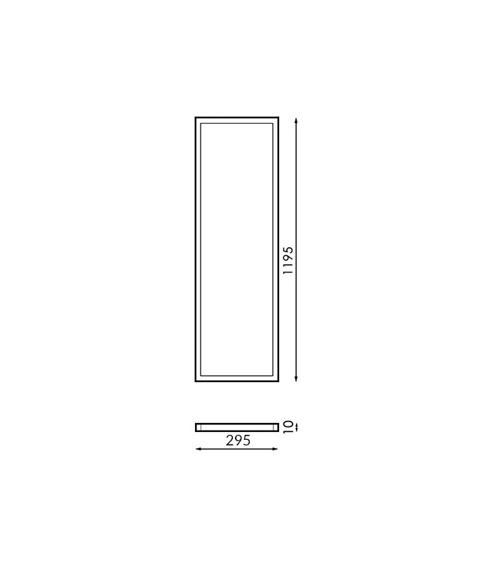 PANEL BM LED RECTANGULAR SERIE BURE 40W 120x30 LUZ BLANCA 6000K-6500K 4000 LUMENES