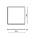 PANEL BM LED CUADRADO TRIELLE 60W 60x60 LUZ BLANCA 6000K-6500K MARCO BLANCO 6000 LUMENES