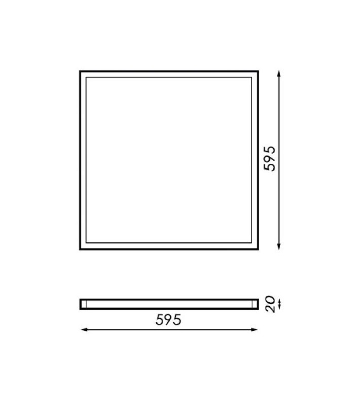 PANEL BM LED CUADRADO TRIELLE 60W 60x60 LUZ BLANCA 6000K-6500K MARCO BLANCO 6000 LUMENES