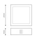 PLAFON BM LED CUADRADO 20W MARCO PLATA CCT 2000 LUMENES