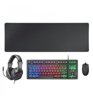 PACK 4 EN 1 MARS GAMING MCP-RGB3 - TECLADO + RATON + ALFOMBRILLA + AURICULARES