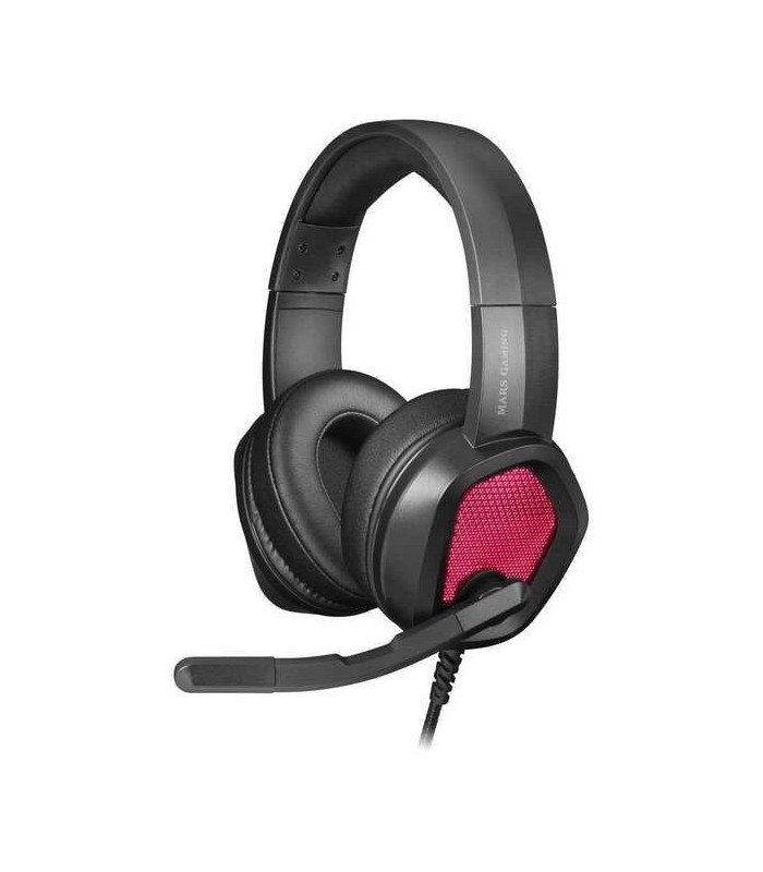 AURICULARES GAMING CON MICROFONO MARS GAMING MH320 NEGROS - ILUMINACION RGB - JACK 3 5mm