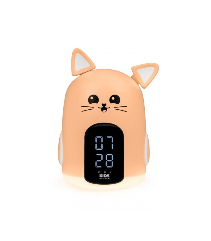 RELOJ DESPERTADOR TACTIL BIGBEN KIDS GATO NARANJA - TACTIL - LUZ NOCTURNA