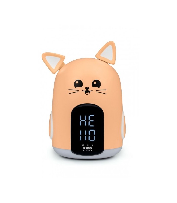 RELOJ DESPERTADOR TACTIL BIGBEN KIDS GATO NARANJA - TACTIL - LUZ NOCTURNA