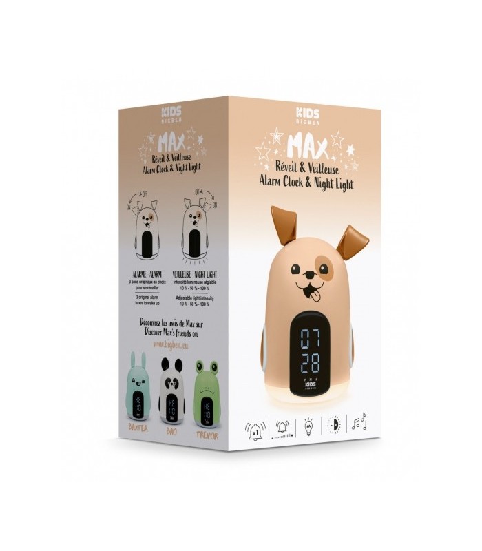 RELOJ DESPERTADOR TACTIL BIGBEN KIDS PERRITO MARRON - TACTIL - LUZ NOCTURNA