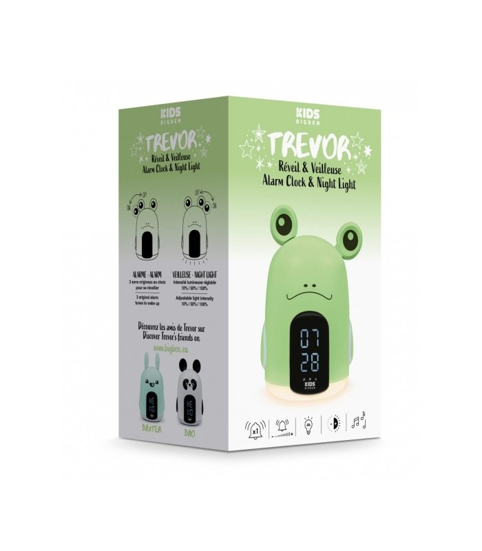 RELOJ DESPERTADOR TACTIL BIGBEN KIDS RANITA VERDE - TACTIL - LUZ NOCTURNA