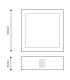 PLAFON BM LED CUADRADO 6W MARCO PLATA LUZ BLANCA 6000K-6500K 460 LUMENES