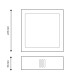 PLAFON BM LED CUADRADO 18W MARCO PLATA LUZ BLANCA 6000K-6500K 1440 LUMENES