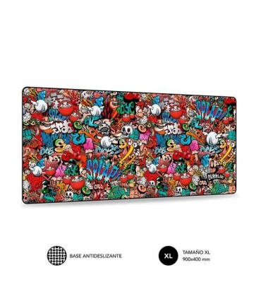 ALFOMBRILLA DE ESCRITORIO GRAFFITI SUBBLIM 900x400x3mm - BASE ANTIDESLIZANTE