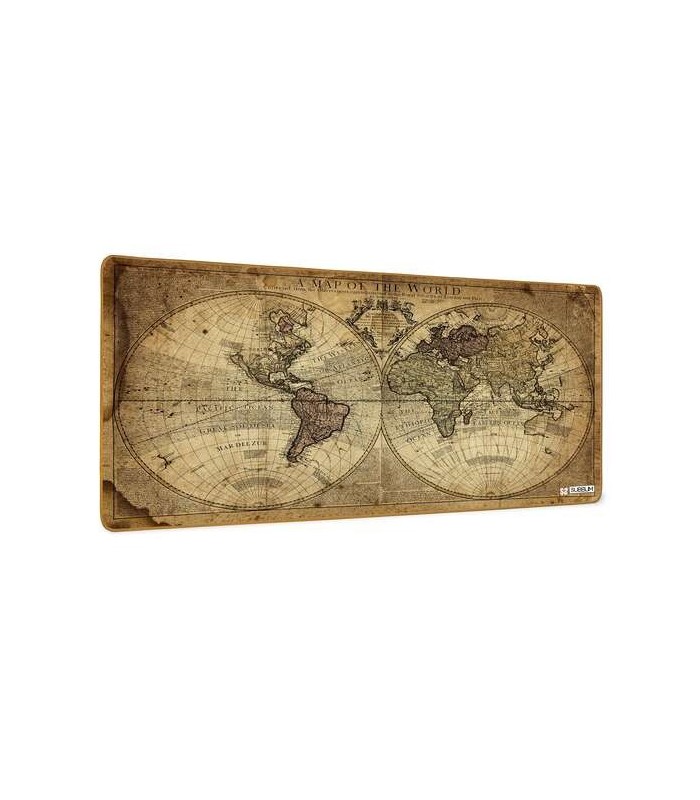 ALFOMBRILLA DE ESCRITORIO MAPA DEL MUNDO VINTAGE SUBBLIM 900x400x3mm - BASE ANTIDESLIZANTE
