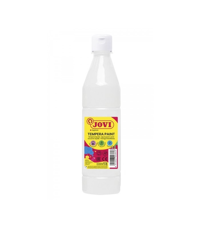 TEMPERA ESCOLAR JOVI BLANCA 500ml  - ALTO PODER CUBRIENTE - SECADO RAPIDO
