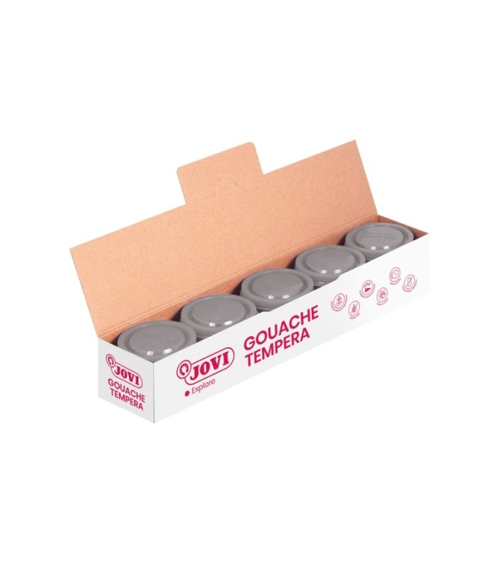 TEMPERA ESCOLAR JOVI GRIS 35ml -  USO CON PINCEL, RODILLO O ESPATULA