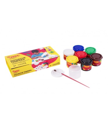 TEMPERA JOVI COLORES BASICOS PACK 7 UNIDADES 35ml  - INCLUYE PINCEL