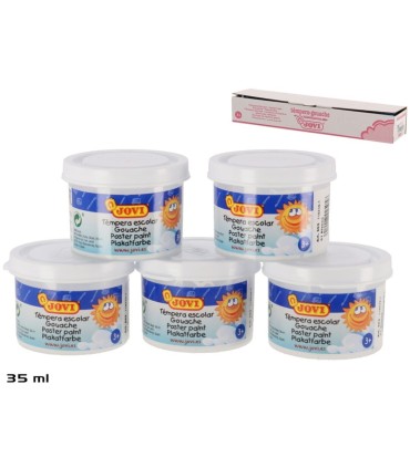TEMPERA ESCOLAR JOVI BLANCA 35ml -  USO CON PINCEL, RODILLO O ESPATULA