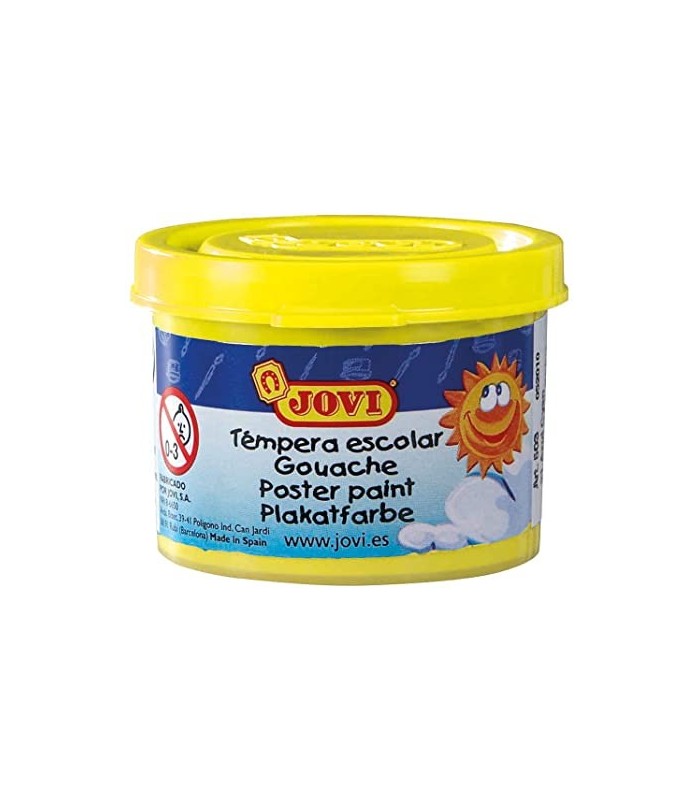 TEMPERA ESCOLAR JOVI AMARILLO 35ml -  USO CON PINCEL, RODILLO O ESPATULA