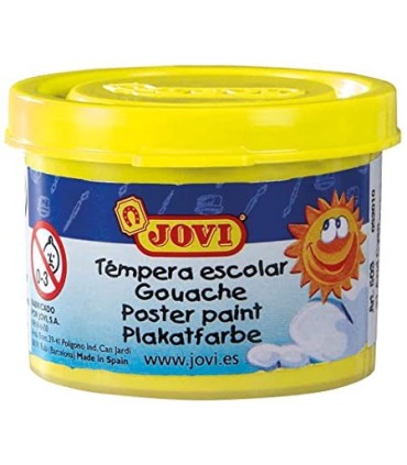 TEMPERA ESCOLAR JOVI AMARILLO 35ml -  USO CON PINCEL, RODILLO O ESPATULA