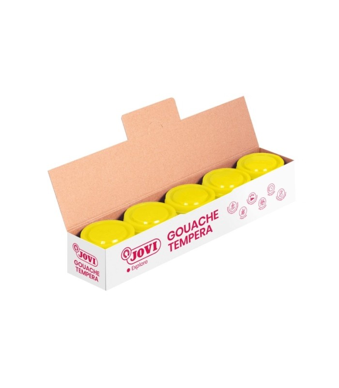 TEMPERA ESCOLAR JOVI AMARILLO 35ml -  USO CON PINCEL, RODILLO O ESPATULA