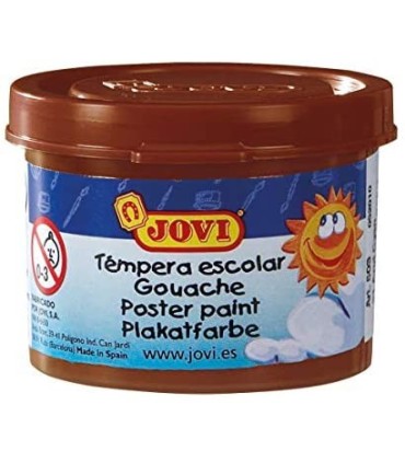 TEMPERA ESCOLAR JOVI MARRON 35ml -  USO CON PINCEL, RODILLO O ESPATULA