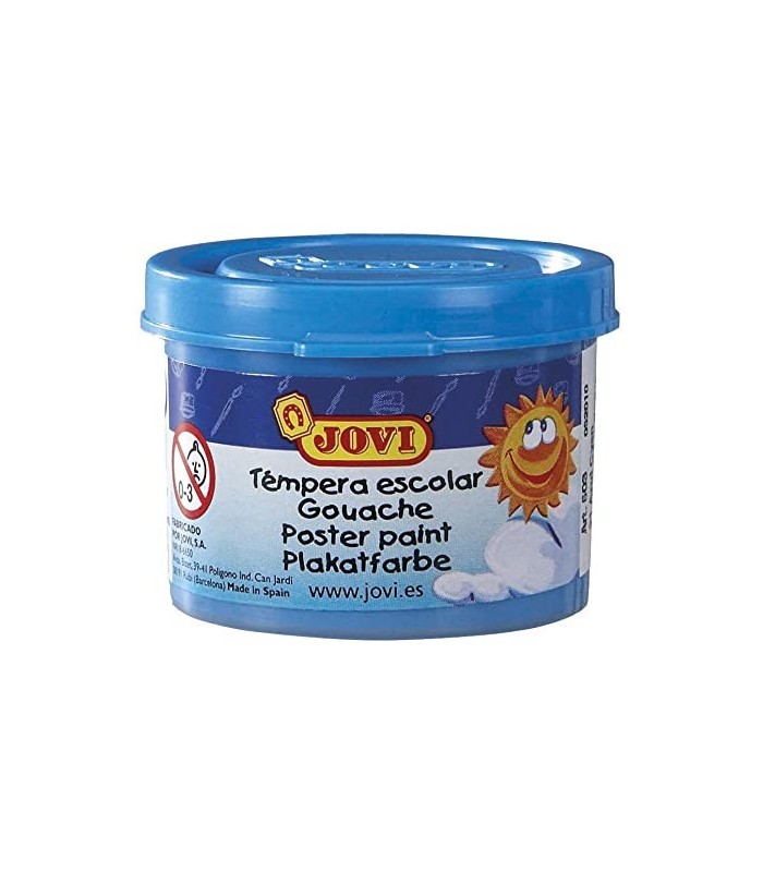 TEMPERA ESCOLAR JOVI AUL CYAN 35ml -  USO CON PINCEL, RODILLO O ESPATULA