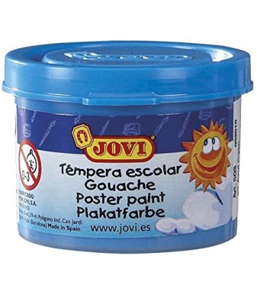 TEMPERA ESCOLAR JOVI AUL CYAN 35ml -  USO CON PINCEL, RODILLO O ESPATULA