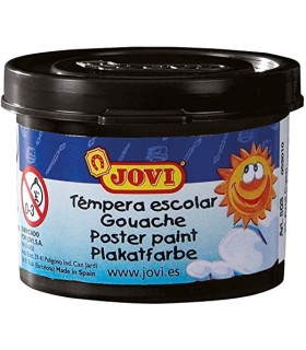 TEMPERA ESCOLAR JOVI NEGRO 35ml -  USO CON PINCEL, RODILLO O ESPATULA