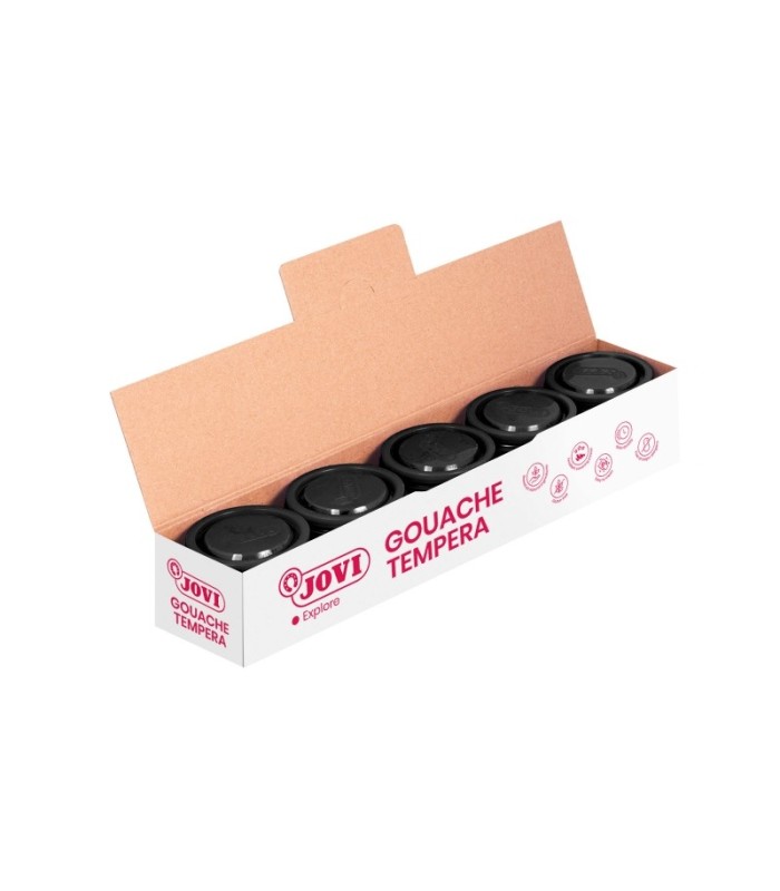 TEMPERA ESCOLAR JOVI NEGRO 35ml -  USO CON PINCEL, RODILLO O ESPATULA
