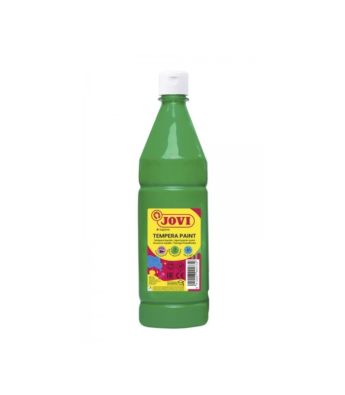 TEMPERA ESCOLAR JOVI VERDE 1 LITRO - ALTO PODER CUBRIENTE - SECADO RAPIDO